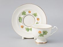 Чашка с блюдцем чайная форма Айседора рисунок Морошка арт. 81.26753.00.1