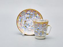 Чашка с блюдцем 165 мл форма Майская рисунок Морозный вечер, арт. 81.10507.00.1