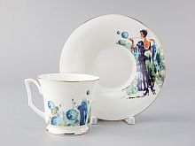 Чашка с блюдцем чайная форма Юлия рисунок Весна/Spring, арт. 81.29412.00.1