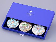 Подарочный набор Ёлочная игрушка, форма Сфера, рисунок Три стихии Змея, арт. 81.32609.00.1
