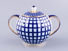 Сахарница Тюльпан Кобальтовая клетка арт. 80.03705.00.1