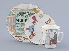 Трехпредметный комплект 165 мл форма Майская рисунок Чайка, арт. 81.31868.00.1